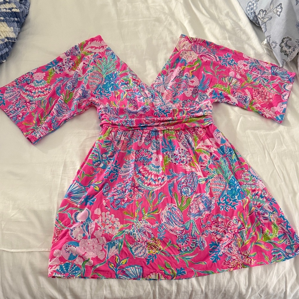 Lily Pulitzer Bright Pink Tropical Print Skort Dress